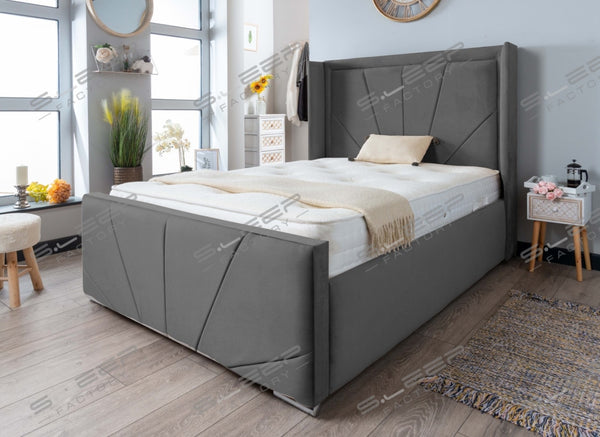 Astoria Velvet Ottoman Storage Bed