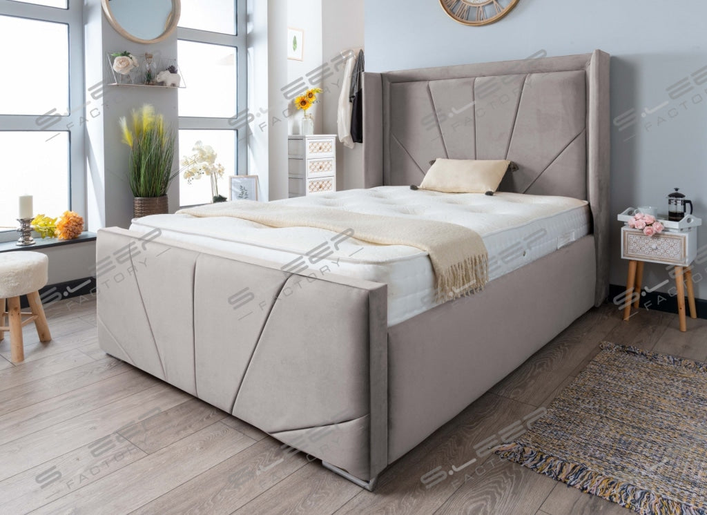 Astoria Velvet Ottoman Storage Bed