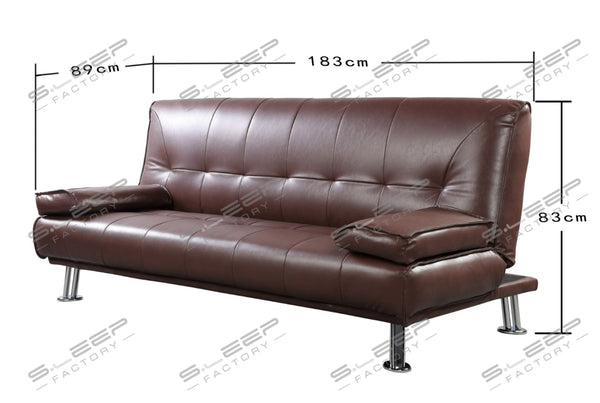 Avon Bonded Leather 3 Seater Sofa Bed