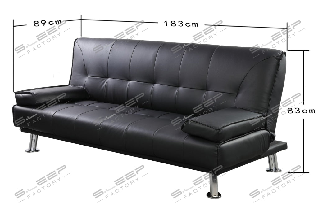 Avon Bonded Leather 3 Seater Sofa Bed