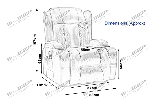 Bilbao Bonded Leather Dual Motor Rise Recliner