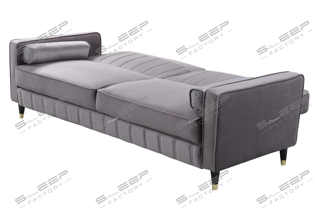 Buxton 3 Seater Velvet Upholstered Reclining Sofa Bed