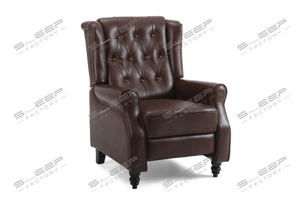 Chesterfield Manual Recliner Leather