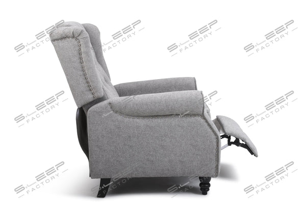 Chesterfield Manual Recliner Linen