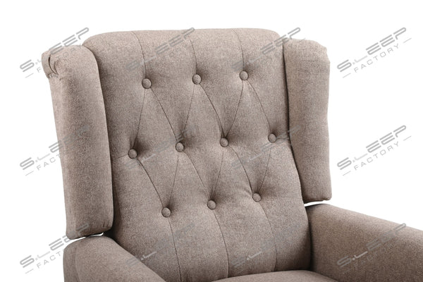 Chesterfield Manual Recliner Linen