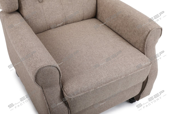 Chesterfield Manual Recliner Linen