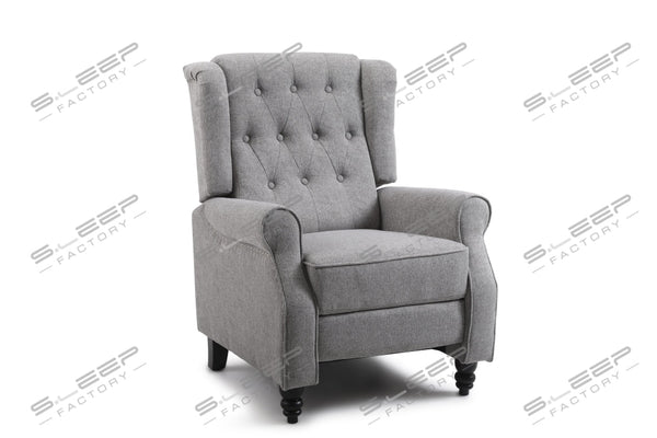 Chesterfield Manual Recliner Linen