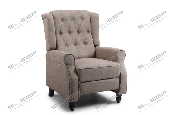 Chesterfield Manual Recliner Linen