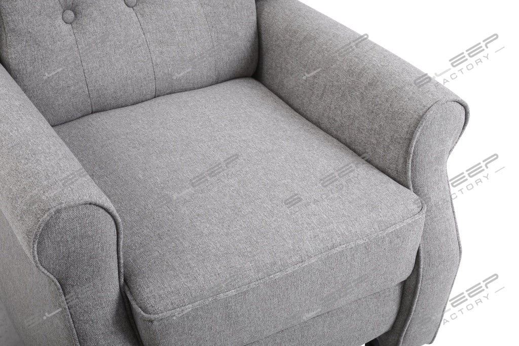 Chesterfield Manual Recliner Linen