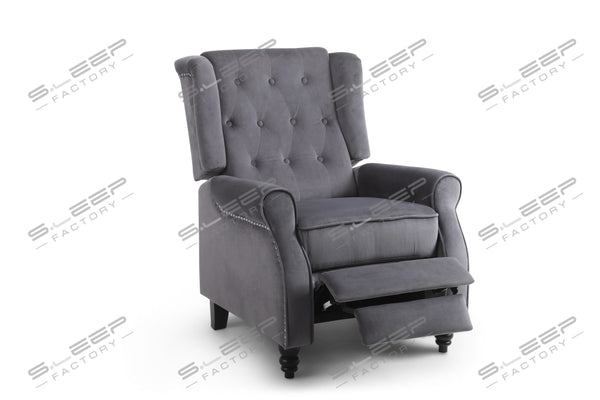 Chesterfield Manual Recliner Velvet