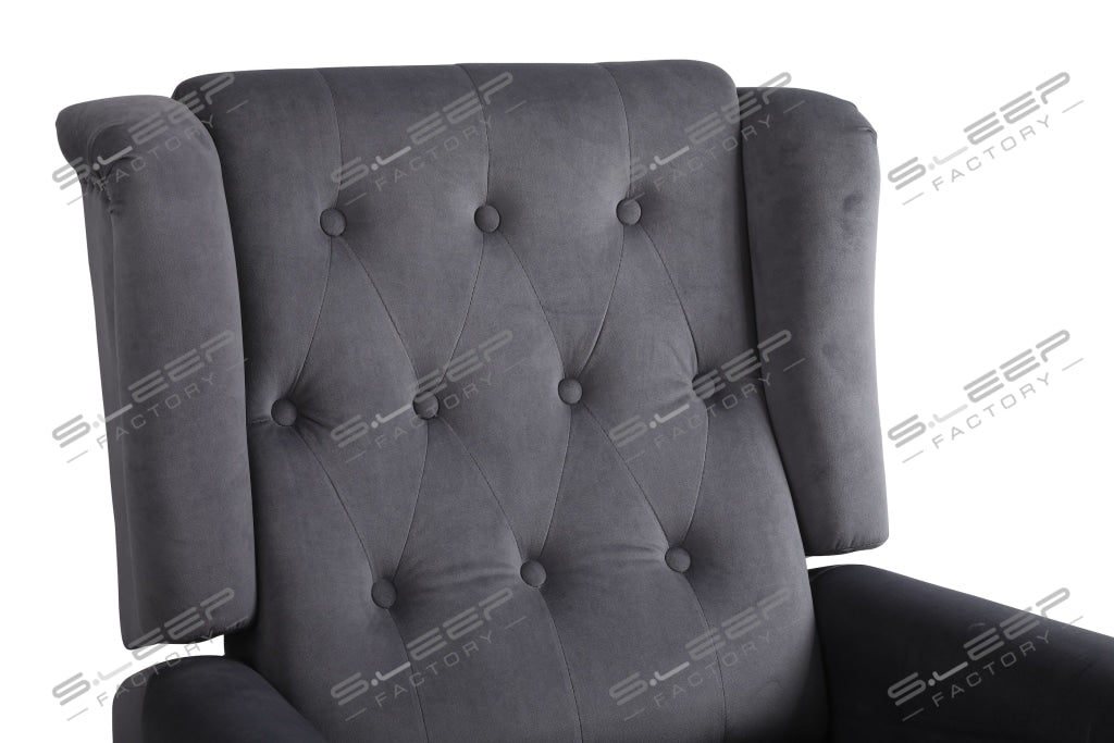 Chesterfield Manual Recliner Velvet