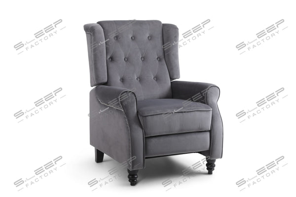 Chesterfield Manual Recliner Velvet