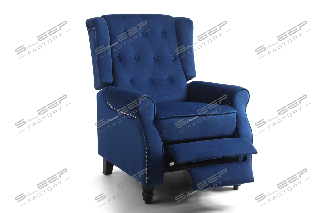 Chesterfield Manual Recliner Velvet