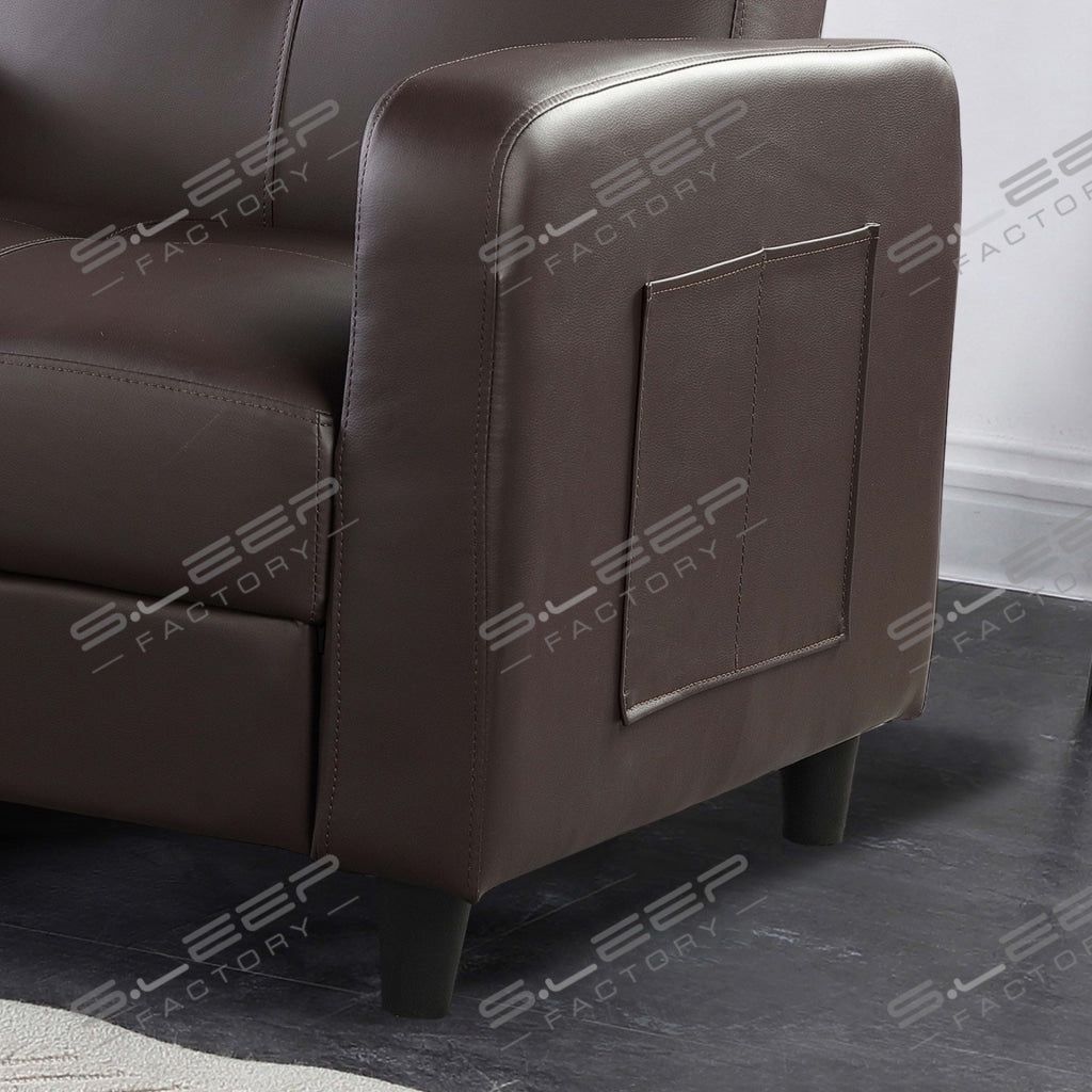 Eden 3 Seater Leather Reclining Sofa Bed