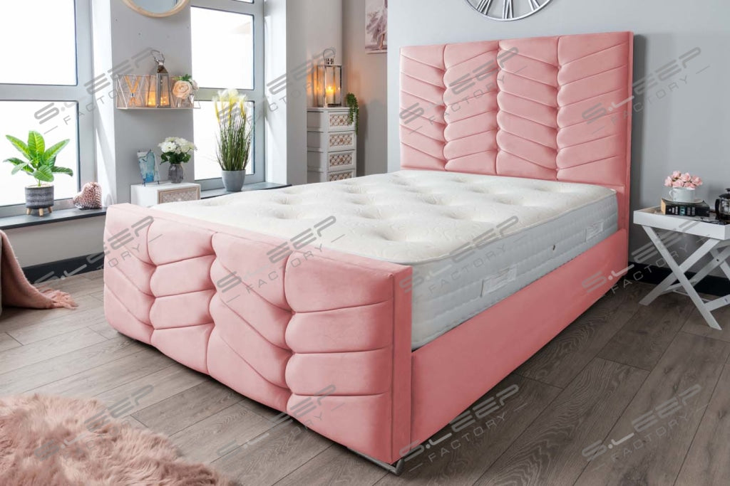 Ferrara Sleigh Bed With Optional Storage Plush