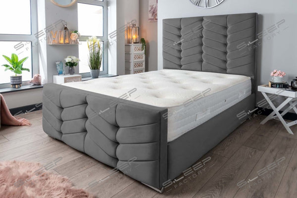 Ferrara Sleigh Bed With Optional Storage Plush