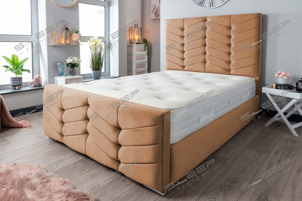 Ferrara Sleigh Bed With Optional Storage Plush