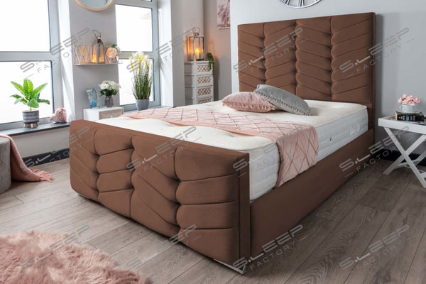 Ferrara Sleigh Bed With Optional Storage Plush