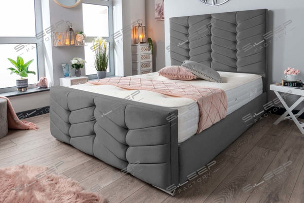 Ferrara Sleigh Bed With Optional Storage Plush