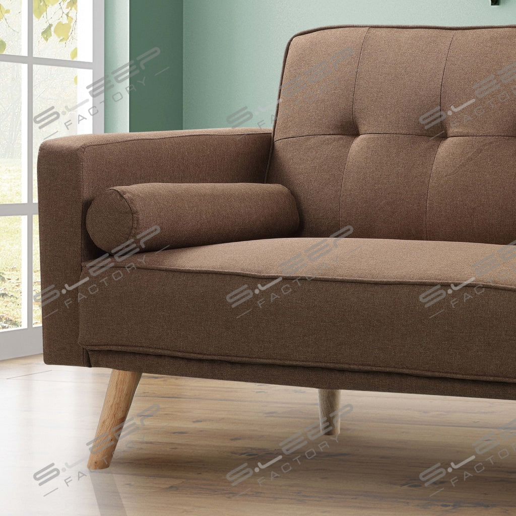 Herera 3 Seater Fabric Upholstered Reclining Sofa Bed