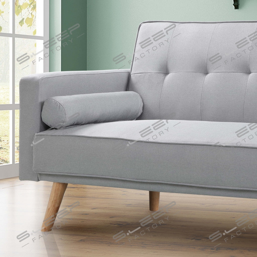 Herera 3 Seater Fabric Upholstered Reclining Sofa Bed