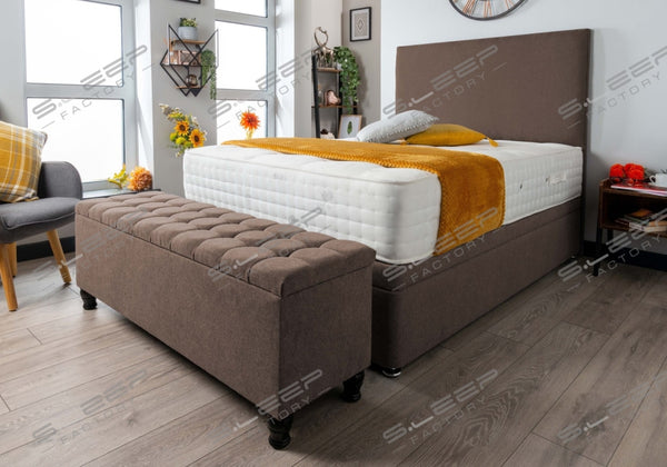 Lunada Ottoman Bed Set Wool Stone / 3.0Ft Front Opening