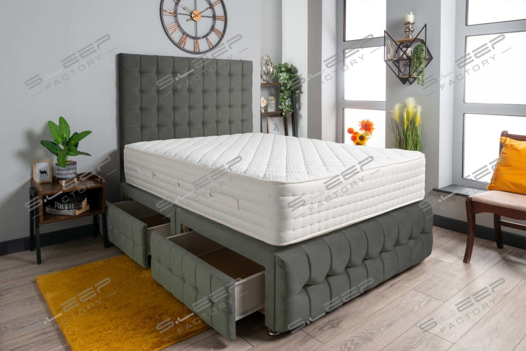 Luxury Petra Divan Bed Set Suede