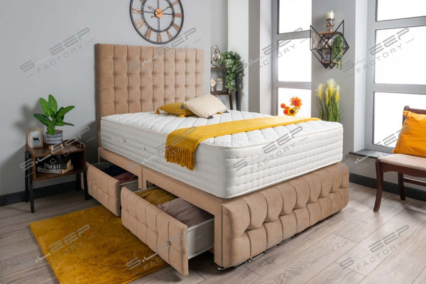 Luxury Petra Divan Bed Set Suede