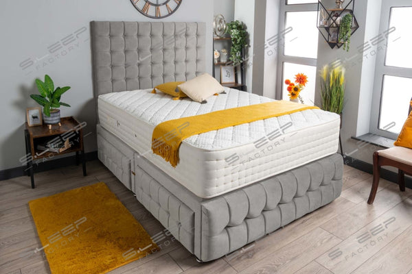 Luxury Petra Divan Bed Set Suede