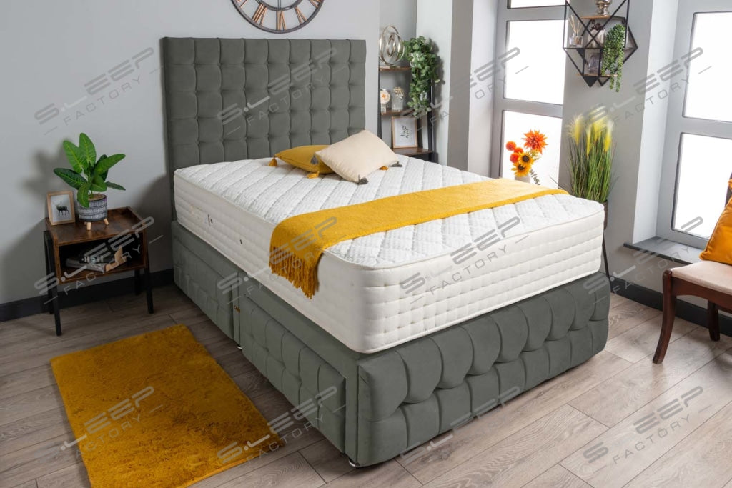 Luxury Petra Divan Bed Set Suede