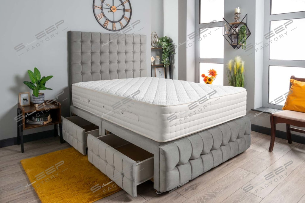 Luxury Petra Divan Bed Set Suede