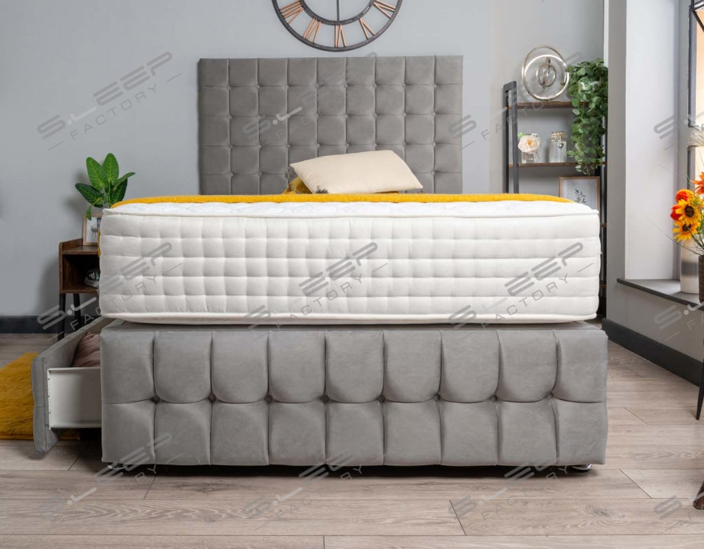 Luxury Petra Divan Bed Set Suede