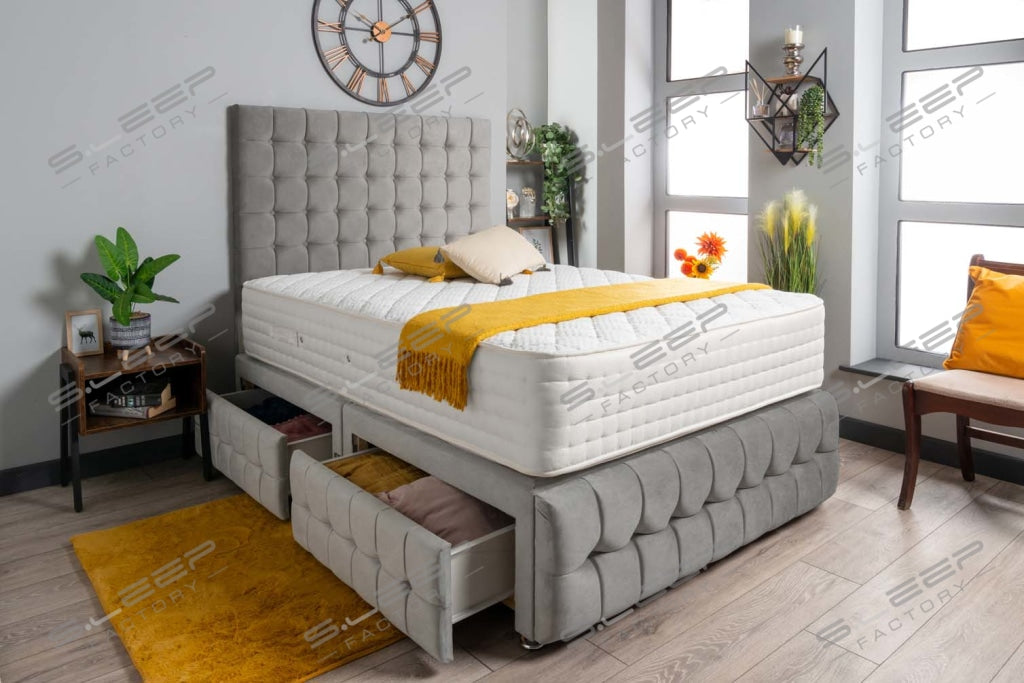 Luxury Petra Divan Bed Set Suede