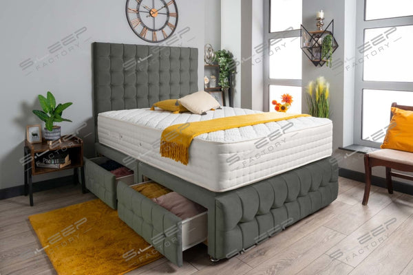 Luxury Petra Divan Bed Set Suede