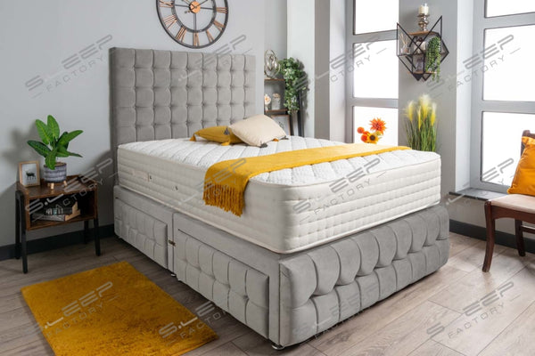 Luxury Petra Divan Bed Set Suede