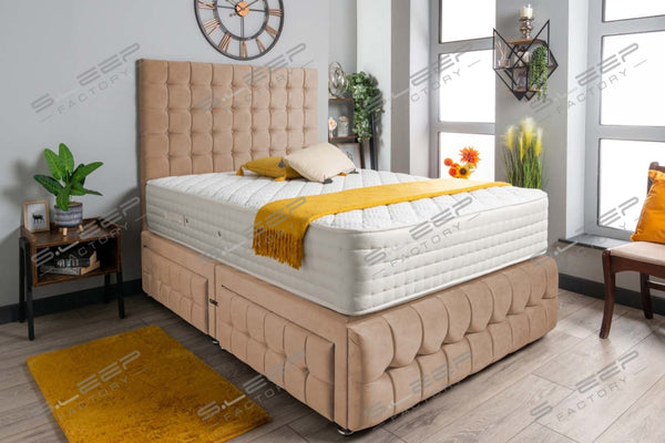 Luxury Petra Divan Bed Set Suede