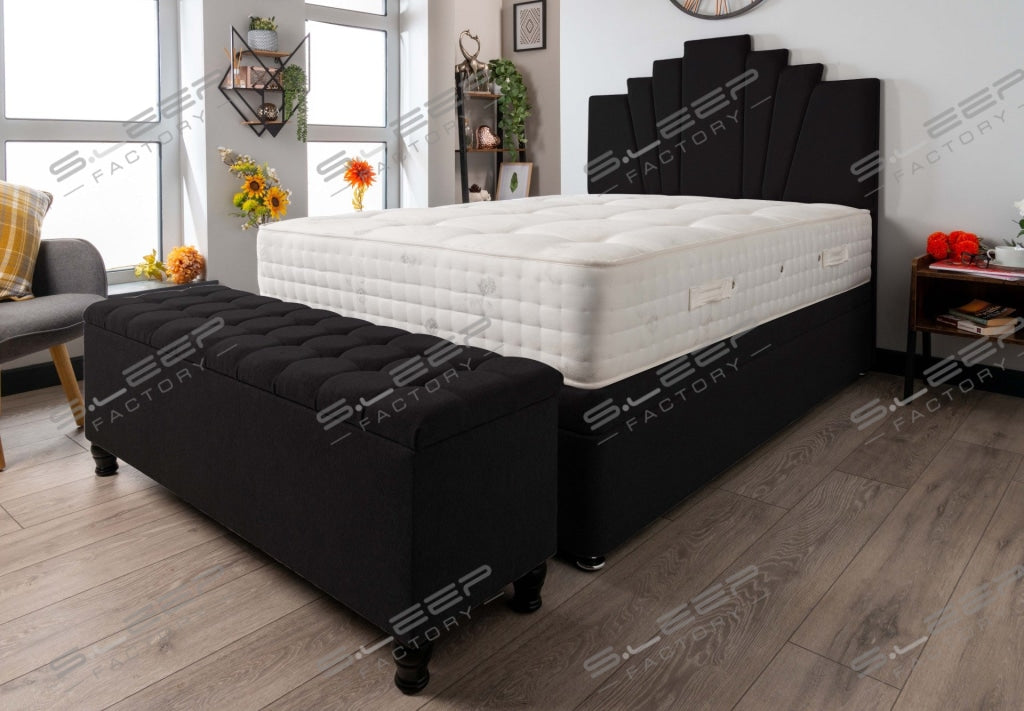 Manhattan Ottoman Storage Bed Set Wool