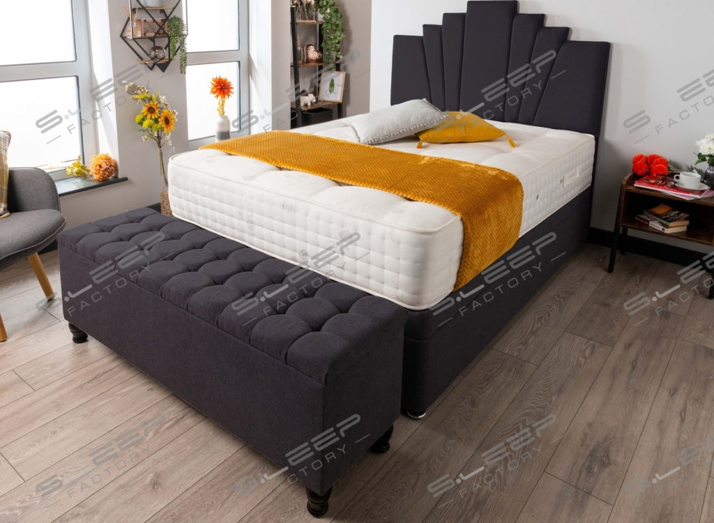 Manhattan Ottoman Storage Bed Set Wool