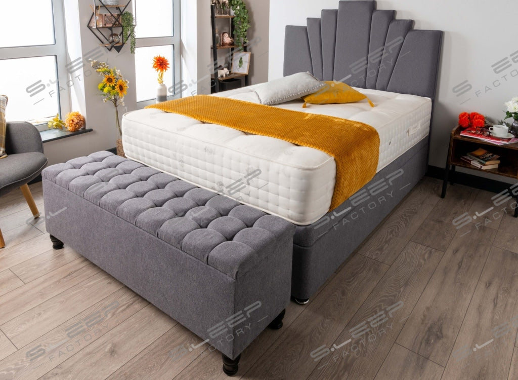 Manhattan Ottoman Storage Bed Set Wool