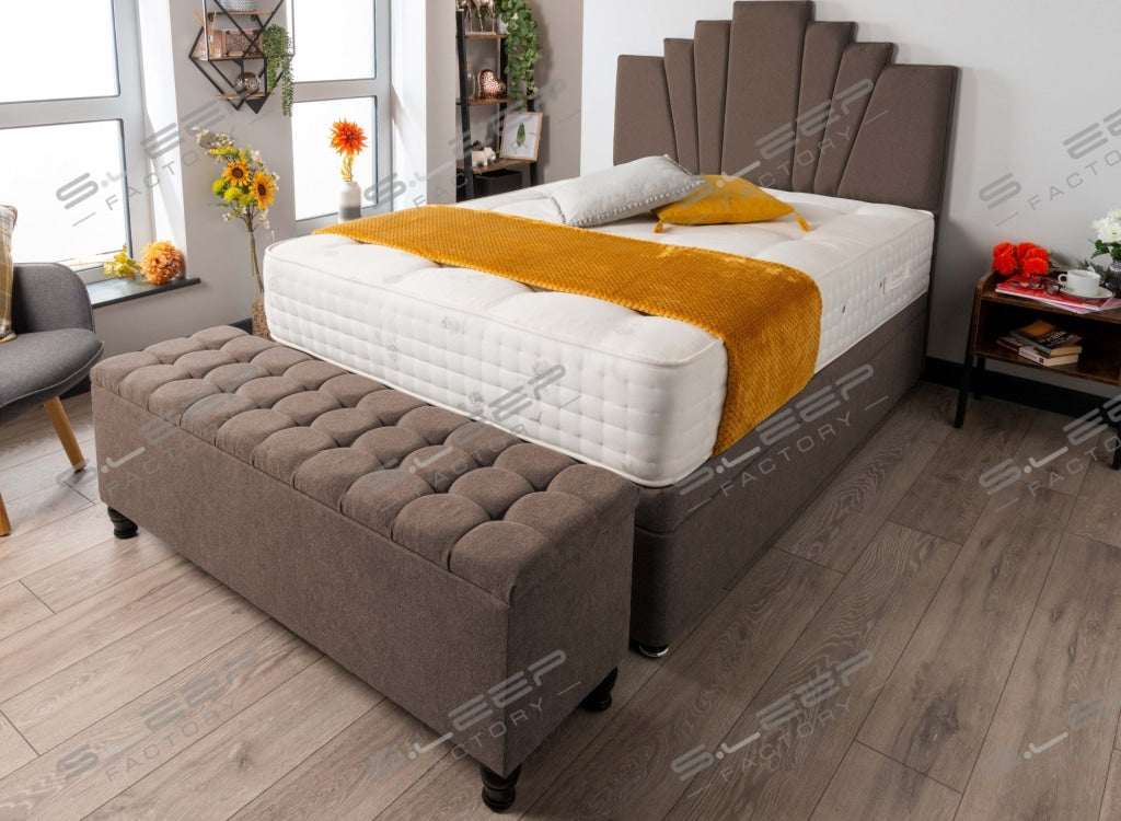 Manhattan Ottoman Storage Bed Set Wool