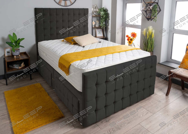 Petra Divan Bed Set Suede