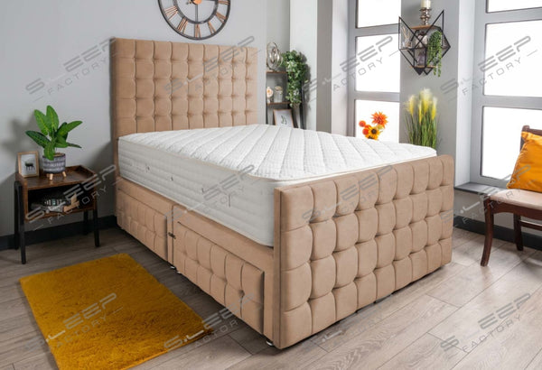 Petra Divan Bed Set Suede