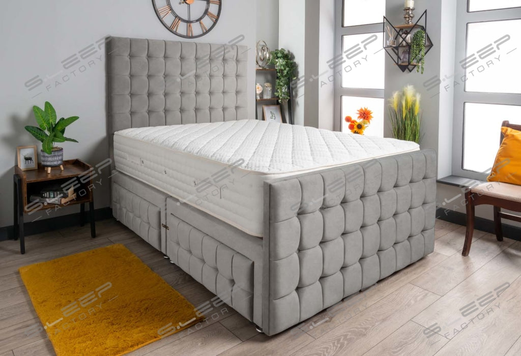 Petra Divan Bed Set Suede