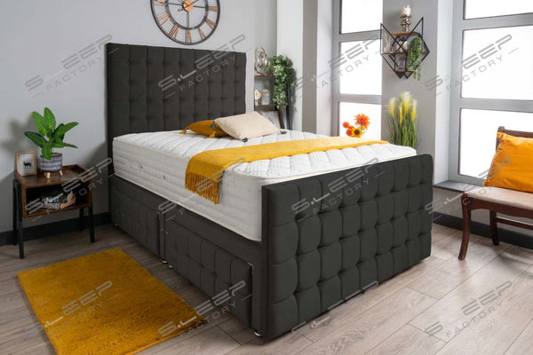 Petra Divan Bed Set Suede