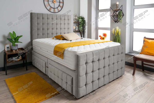 Petra Divan Bed Set Suede