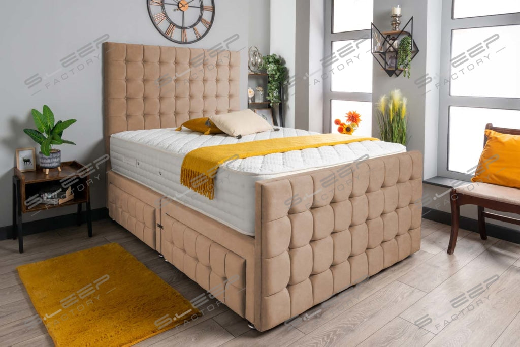 Petra Divan Bed Set Suede