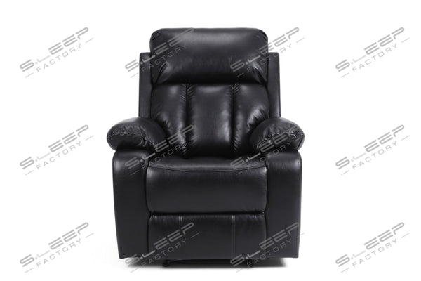 Seville Manual Recliner Massage Chair With Heat Black