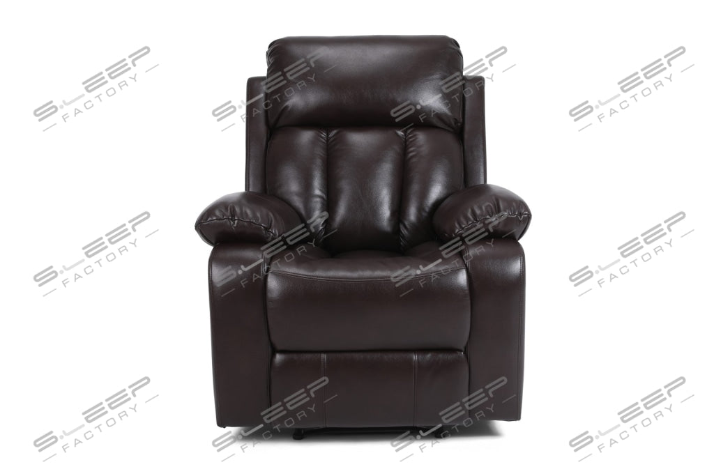 Seville Manual Recliner Massage Chair With Heat Brown