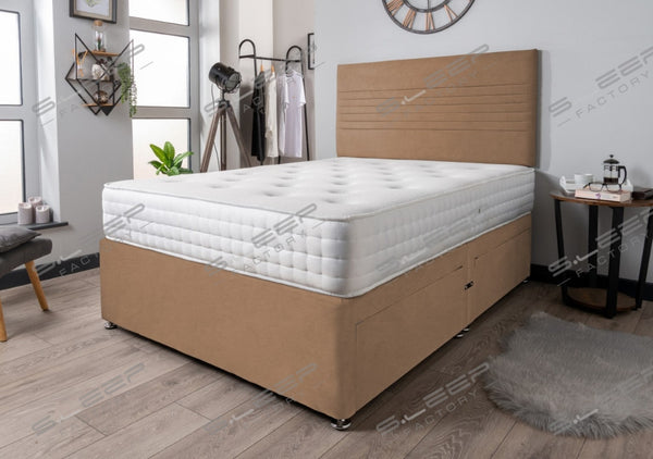 The Ebro Divan Bed Set Suede