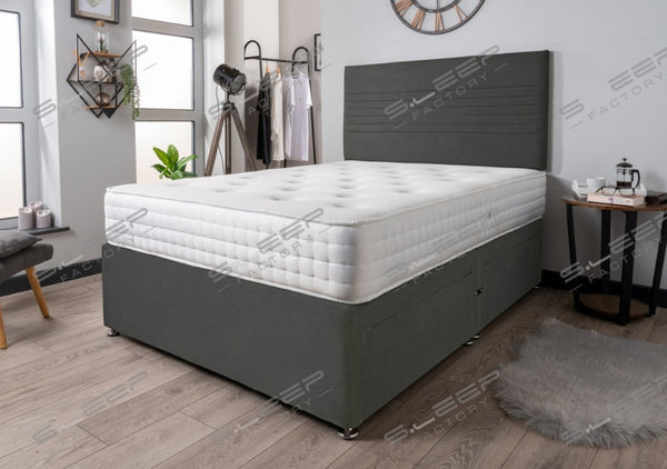 The Ebro Divan Bed Set Suede